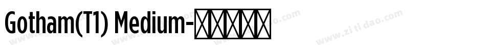 Gotham(T1) Medium字体转换